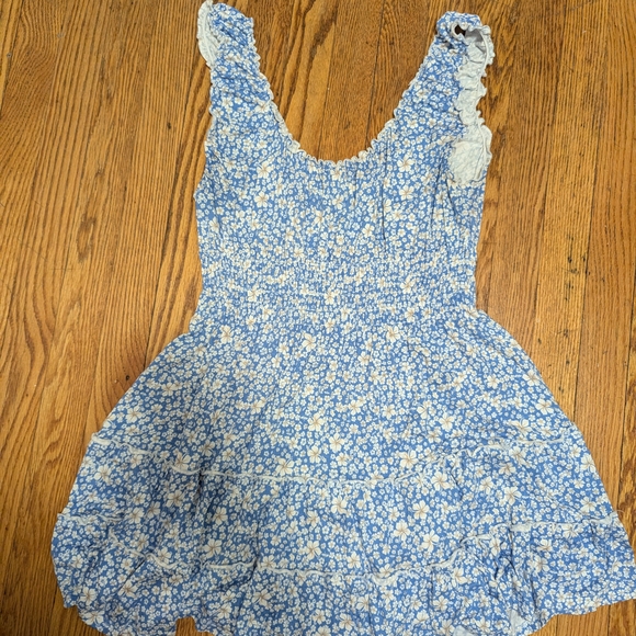 Blue Floral Women's Dress - Picture 1 of 6